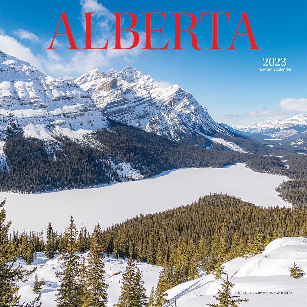 Alberta | 2023 12 x 24 Inch Monthly Square Wall Calendar | Wyman Publishing | Canadian Regional Travel