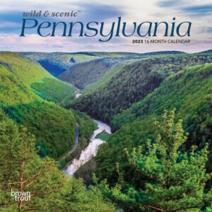 Pennsylvania Wild & Scenic | 2023 7 x 14 Inch Monthly Mini Wall Calendar | BrownTrout | USA United States of America Northeast State Nature