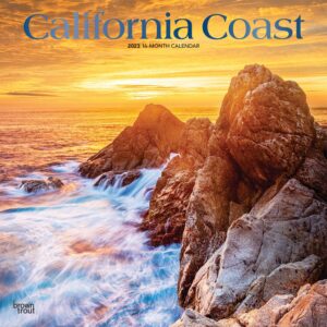 California Coast | 2023 12 x 24 Inch Monthly Square Wall Calendar | Foil Stamped Cover | BrownTrout | USA United States of America Pacific West State Nature