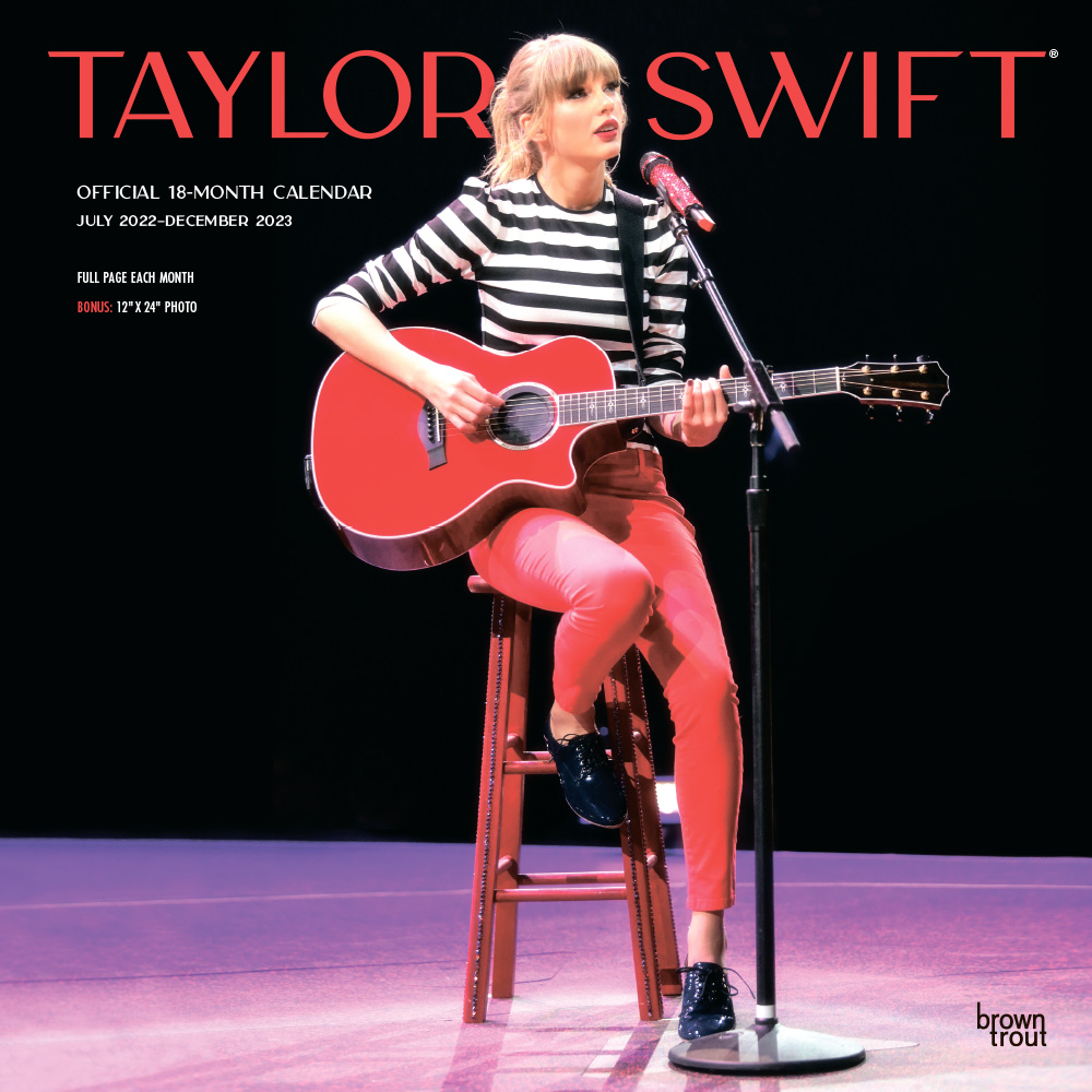Taylor Swift OFFICIAL | 2023 12 x 24 Inch 18 Months Monthly Square Wall Calendar | July 2022 - December 2023 | BrownTrout | Music Pop Singer Songwriter Celebrity