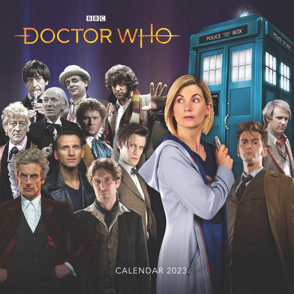 Doctor Who | 2023 12 x 24 Inch Monthly Square Wall Calendar | BrownTrout | Television Series Movies Tardis