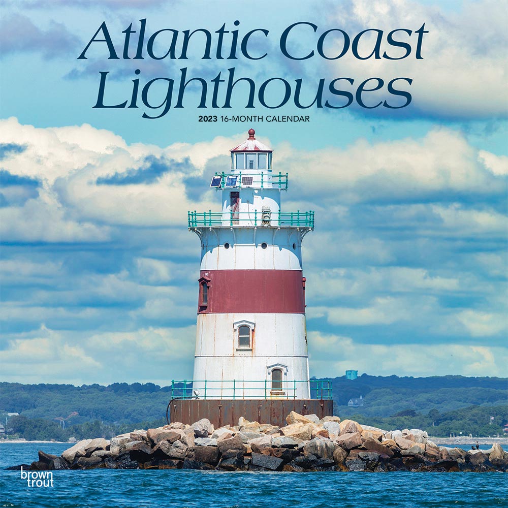 Atlantic Coast Lighthouses | 2023 12 x 24 Inch Monthly Square Wall Calendar | BrownTrout | USA United States of America Scenic Nature Ocean Sea East