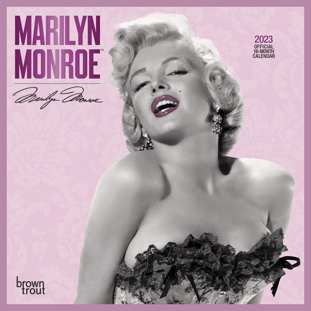 Marilyn Monroe OFFICIAL | 2023 7 x 14 Inch Monthly Mini Wall Calendar | Foil Stamped Cover | BrownTrout | USA American Actress Celebrity