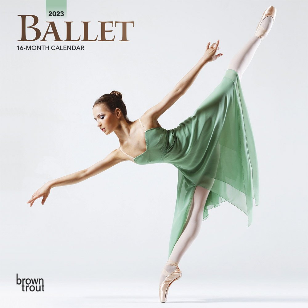Ballet | 2023 7 x 14 Inch Monthly Mini Wall Calendar | Foil Stamped Cover | BrownTrout | Performance Dance Art