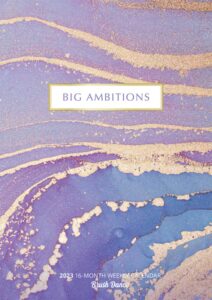 Big Ambitions | 2023 6.9 x 9.8 Inch Weekly Karma Planner | Thicker and Bigger than Average Planner | Brush Dance | Artwork Motivation Inspiration