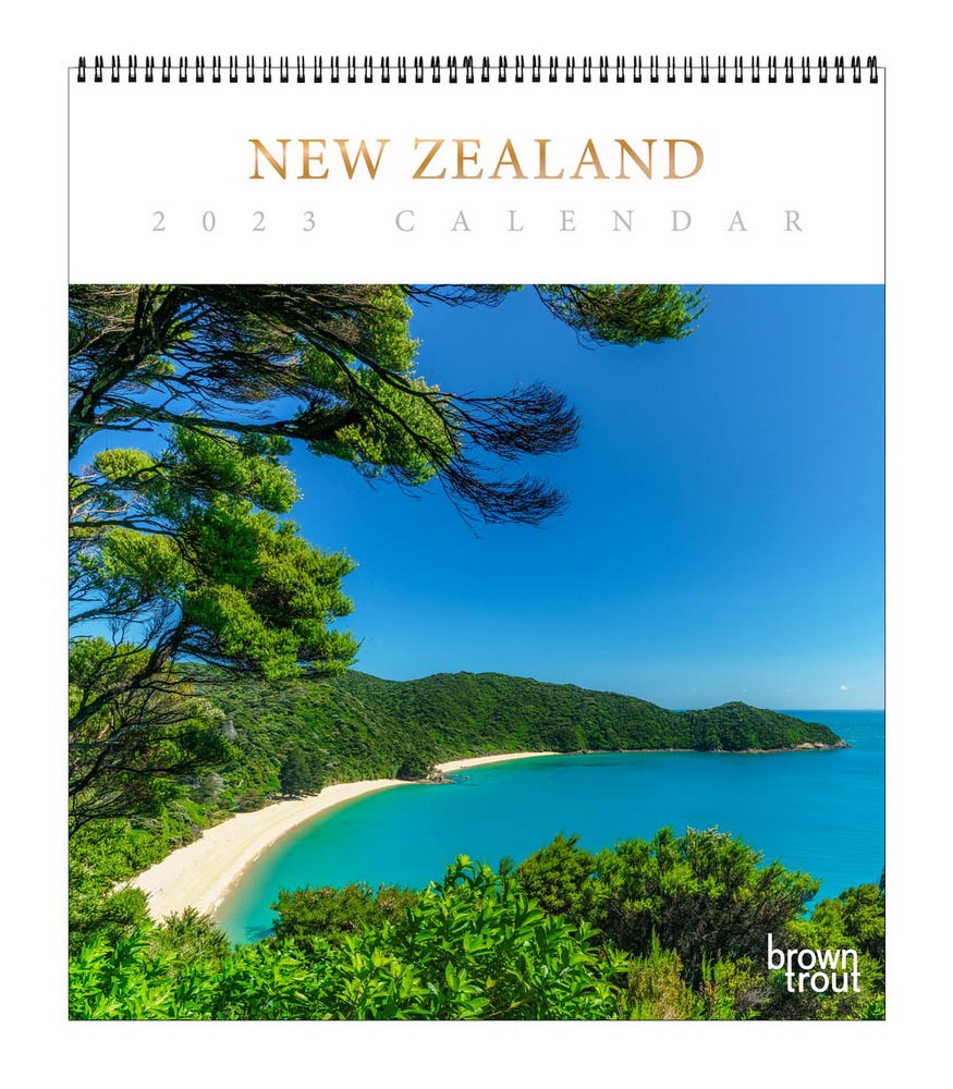 New Zealand | 2023 14 x 12 Inch Monthly Deluxe Vertical Wall Calendar | BrownTrout | Travel Scenic Oceania