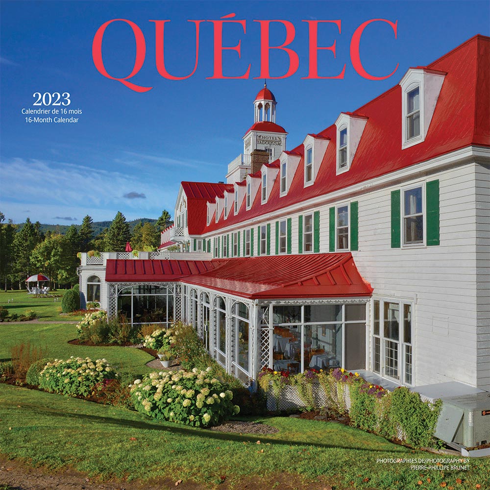 Quebec | 2023 12 x 24 Inch Monthly Square Wall Calendar | English/French Bilingual | Wyman Publishing | Canadian Regional Travel