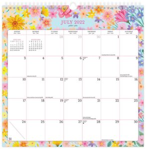 Bonnie Marcus | 2023 12 x 12 Inch 18 Months Monthly Square Wire-O Calendar | Sticker Sheet | July 2022 - December 2023 | BrownTrout | Fashion Designer Stationery