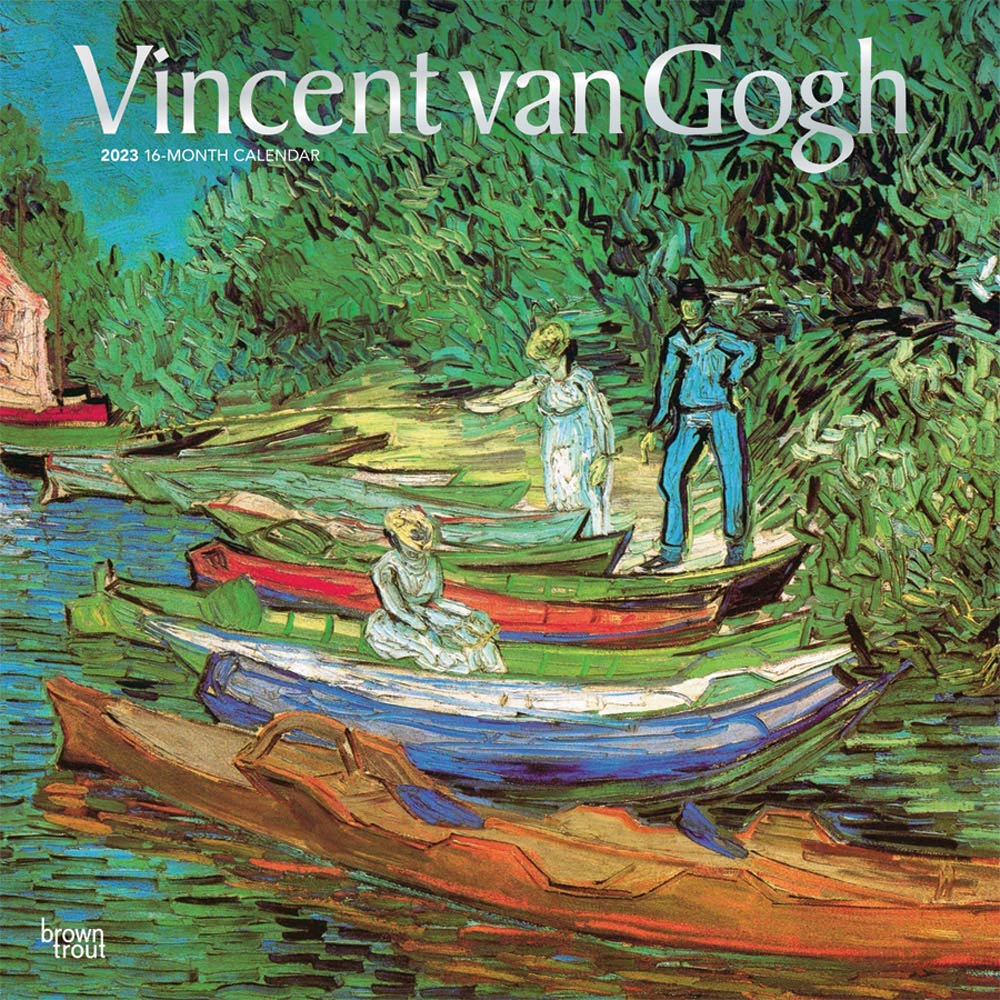 Vincent van Gogh | 2023 12 x 24 Inch Monthly Square Wall Calendar | Foil Stamped Cover | BrownTrout | Dutch Post-Impressionist Artist