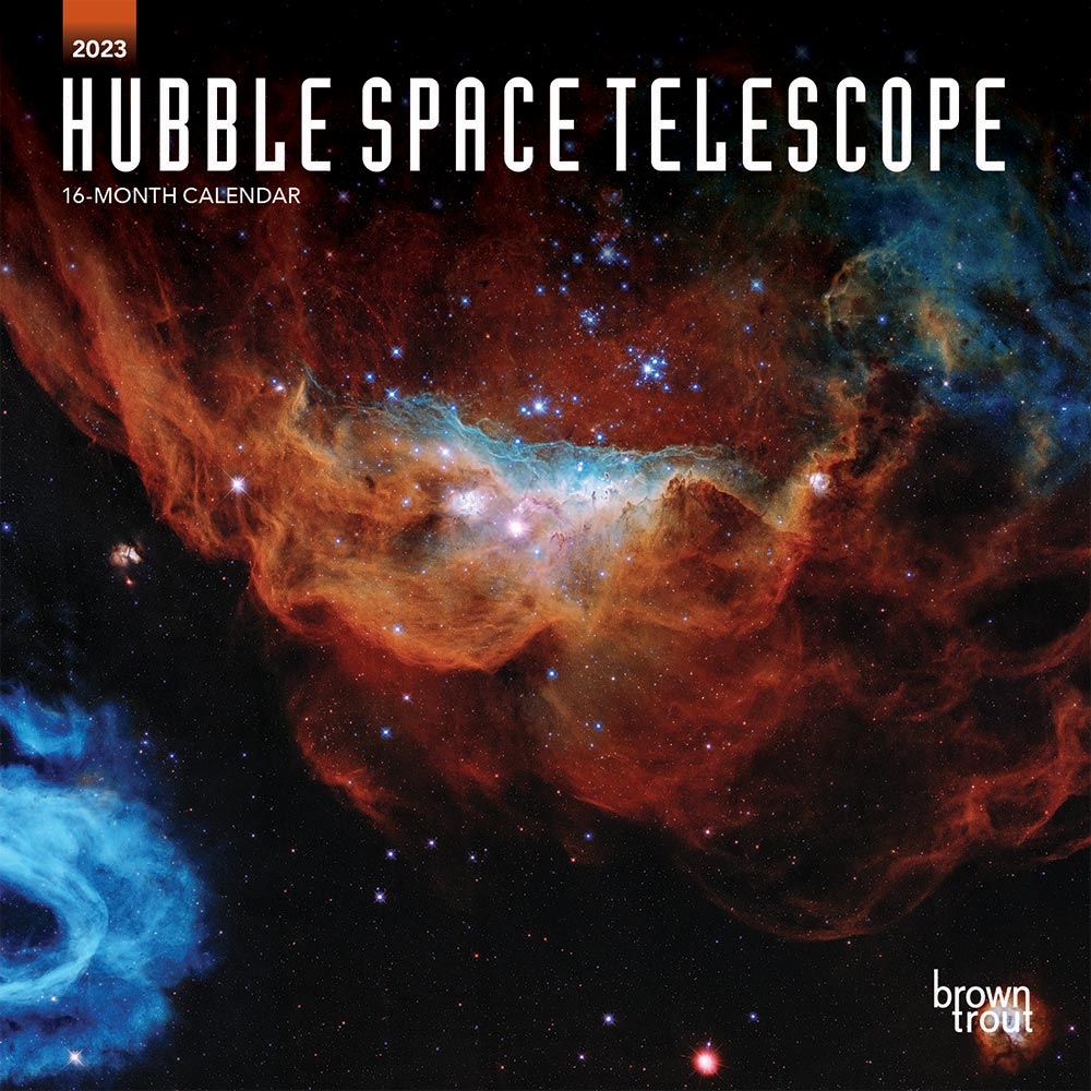 Hubble Space Telescope | 2023 7 x 14 Inch Monthly Mini Wall Calendar | BrownTrout | Science Astronomy Technology