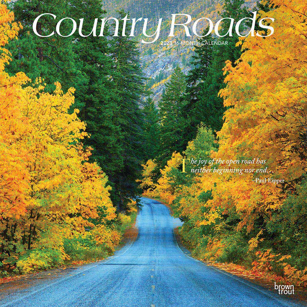 Country Roads 2023 Square Wall Calendar BrownTrout