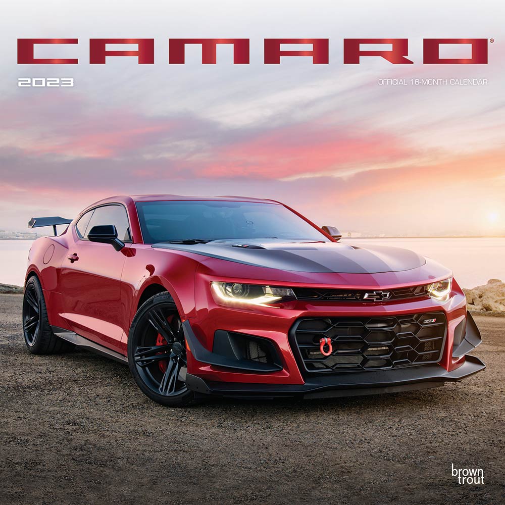 Camaro OFFICIAL | 2023 12 x 24 Inch Monthly Square Wall Calendar | BrownTrout | Chevrolet Motor Muscle Car