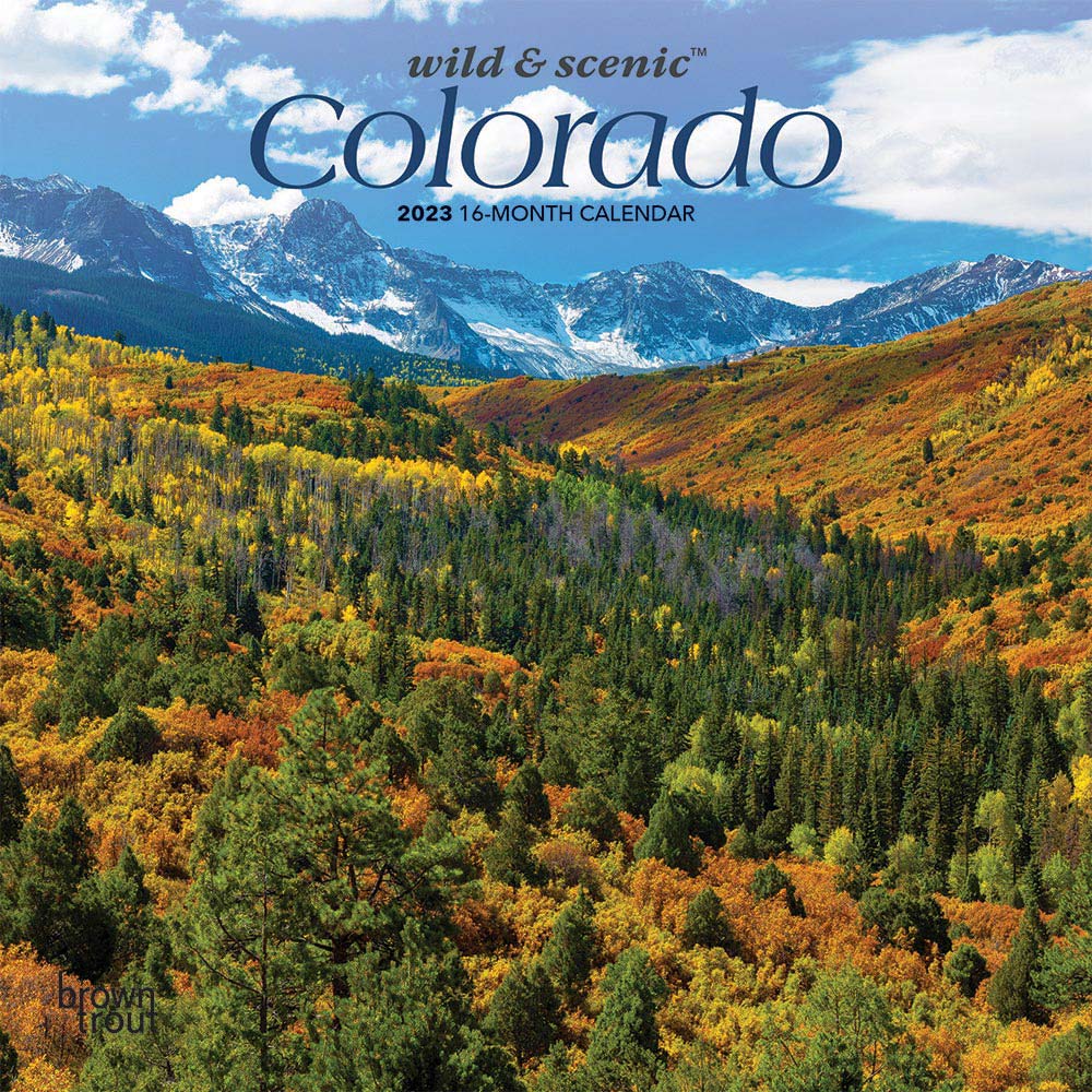 Colorado Wild & Scenic | 2023 7 x 14 Inch Monthly Mini Wall Calendar | BrownTrout | USA United States of America Rocky Mountain State Nature