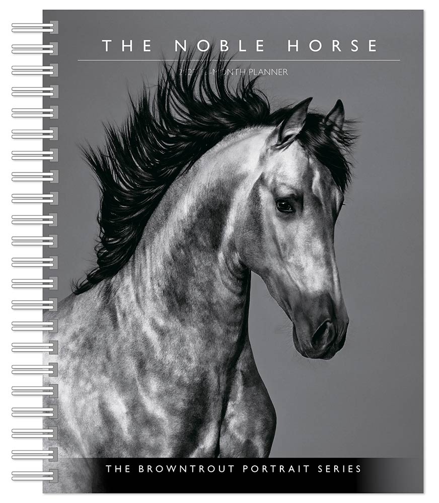 The BrownTrout Portrait Series: The Noble Horse | 2023 6 x 7.75 Inch Spiral-Bound Wire-O Weekly Engagement Planner Calendar | New Full-Color Image Every Week | Pets Equestrian