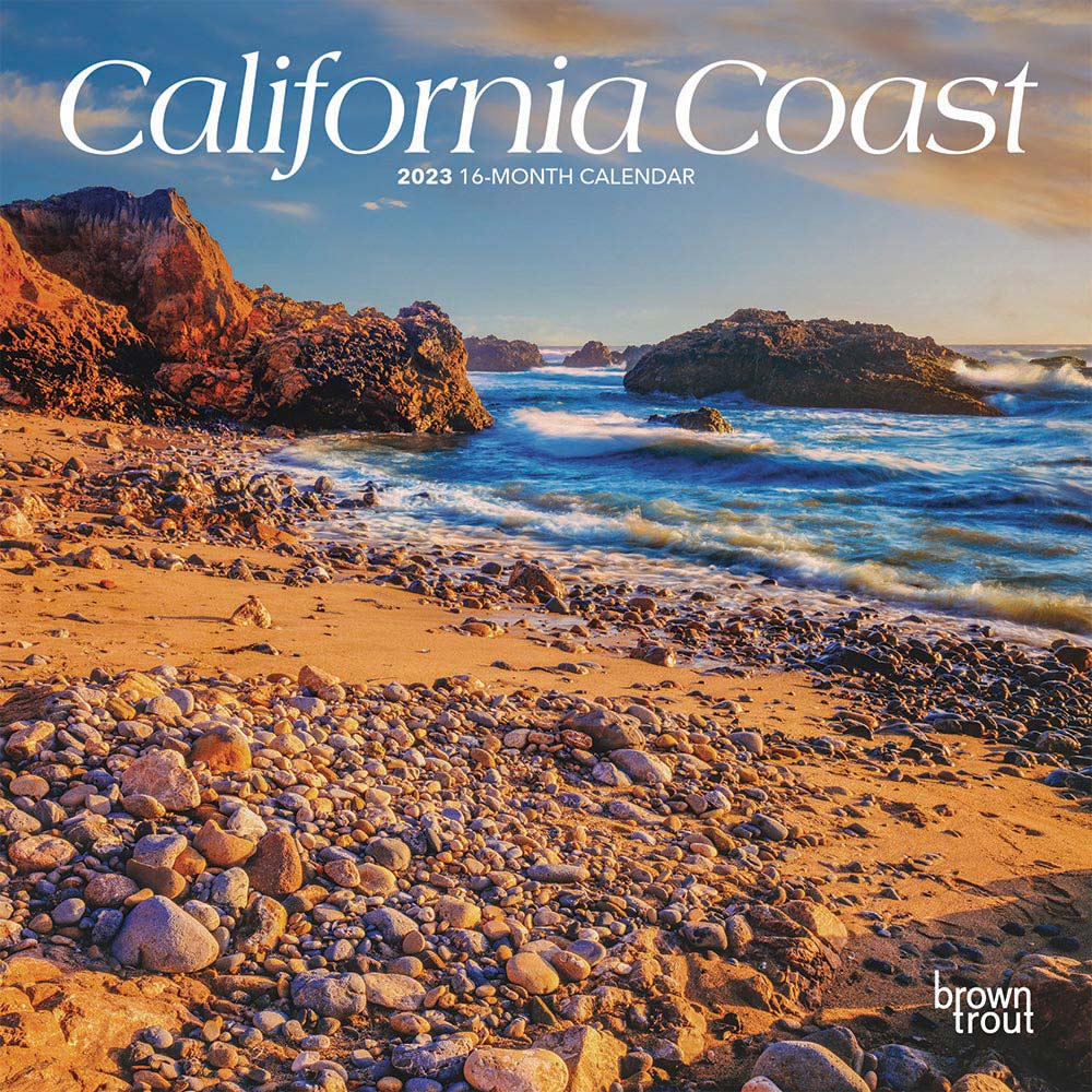 California Coast | 2023 7 x 14 Inch Monthly Mini Wall Calendar | BrownTrout | USA United States of America Pacific West State Nature