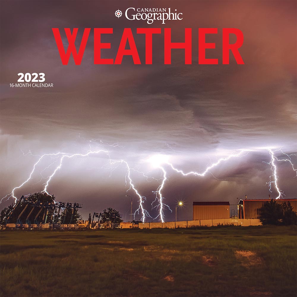 Canadian Geographic Weather | 2023 12 x 24 Inch Monthly Square Wall Calendar | Wyman Publishing | Science Nature Photography
