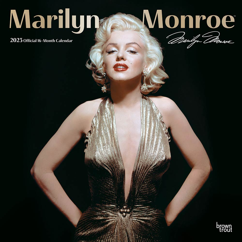 Marilyn Monroe OFFICIAL | 2023 12 x 24 Inch Monthly Square Wall Calendar | Foil Stamped Cover | BrownTrout | USA American Actress Celebrity