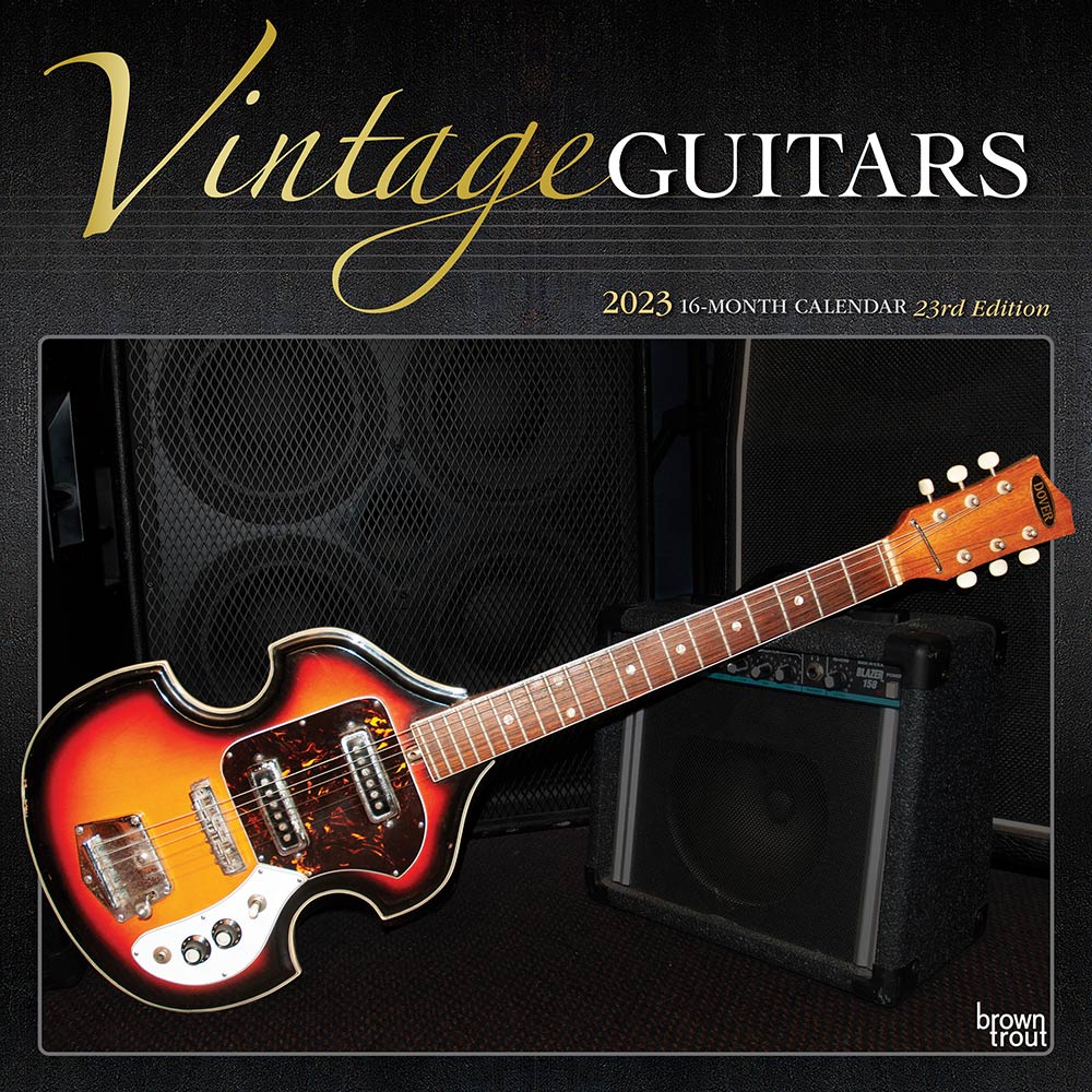 Vintage Guitars 2023 Square Wall Calendar BrownTrout