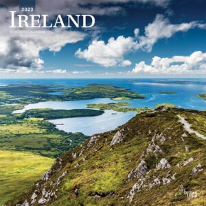 Ireland | 2023 12 x 24 Inch Monthly Square Wall Calendar | Foil Stamped Cover | BrownTrout | Scenic Travel Dublin Irish