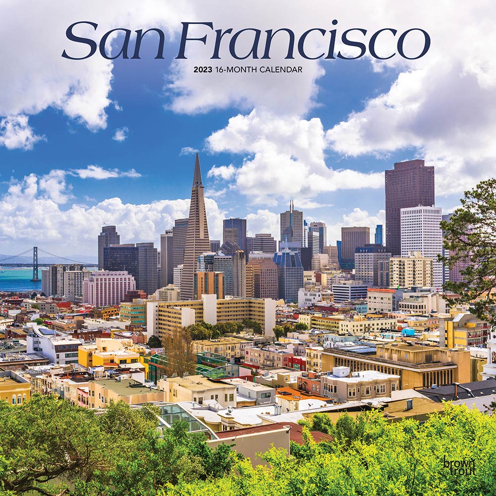 San Francisco | 2023 12 x 24 Inch Monthly Square Wall Calendar | BrownTrout | USA United States of America California Pacific West Coast City