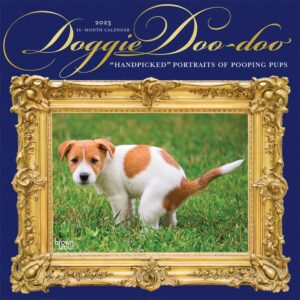 Doggie Doo Doo | 2023 12 x 24 Inch Monthly Square Wall Calendar | BrownTrout | Animals Dog Breeds Pets