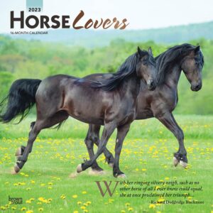 Horse Lovers | 2023 12 x 24 Inch Monthly Square Wall Calendar | Foil Stamped Cover | BrownTrout | Animals Equestrian