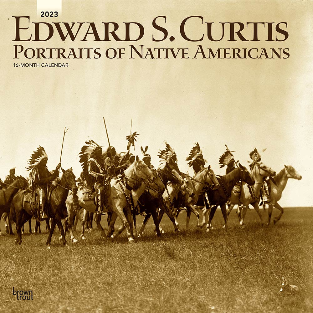 Edward S. Curtis Portraits of Native Americans | 2023 12 x 24 Inch Monthly Square Wall Calendar | BrownTrout | Photography USA America