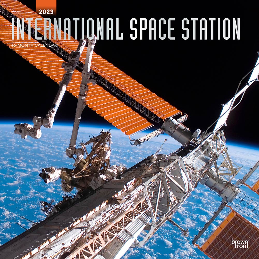 International Space Station | 2023 12 x 24 Inch Monthly Square Wall Calendar | Foil Stamped Cover | BrownTrout | Astronomy Science Space Exploration