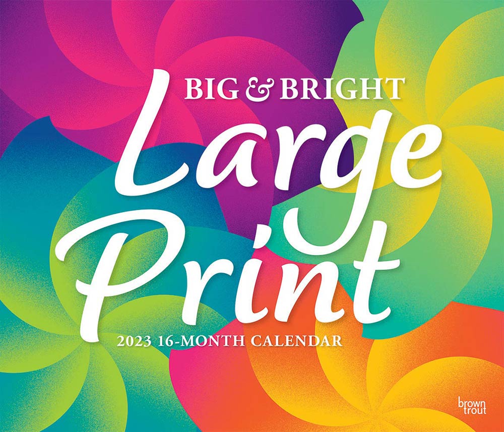 Big & Bright Large Print | 2023 14 x 24 Inch Monthly Deluxe Wall Calendar | BrownTrout | Easy to See Large Font