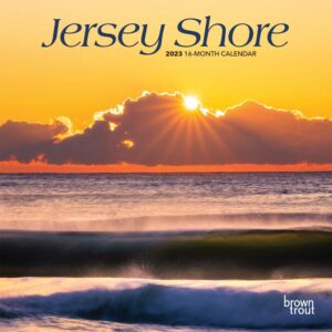 Jersey Shore | 2023 7 x 14 Inch Monthly Mini Wall Calendar | BrownTrout | United States of America Regional Travel