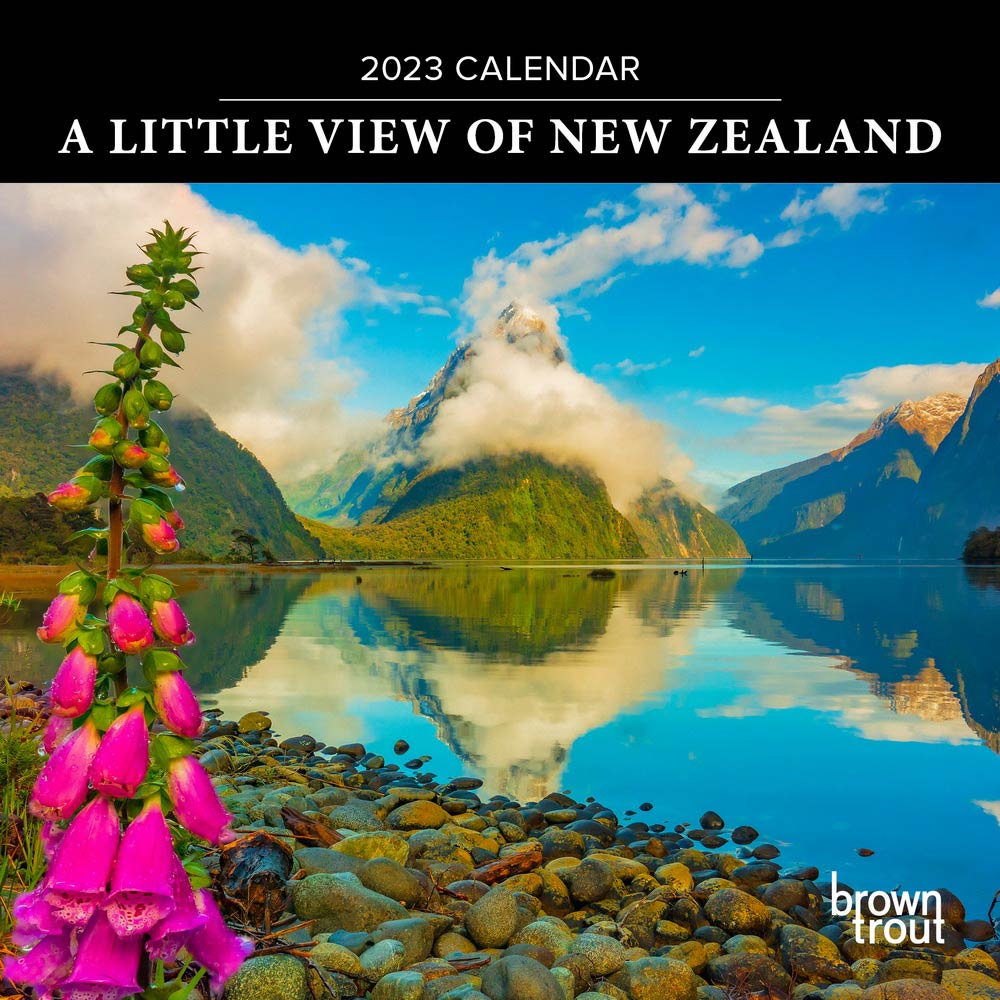 A Little View of New Zealand | 2023 7 x 14 Inch Monthly Mini Wall Calendar | BrownTrout | Travel Scenic Oceania Photography
