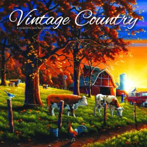 Vintage Country | 2023 12 x 24 Inch Monthly Square Wall Calendar | Featuring Artwork by Lynn Garwood | Hopper Studios | Cars and Trucks Artist