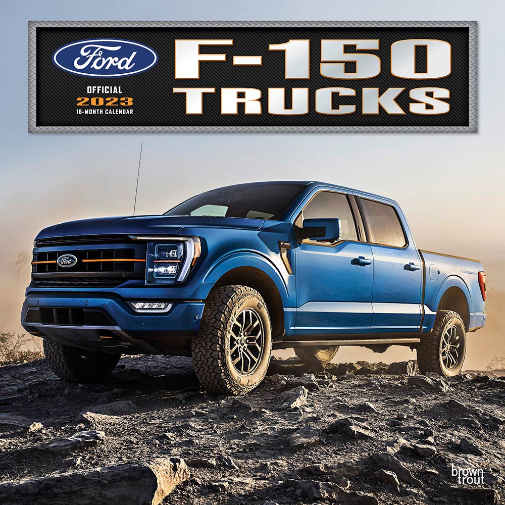 Ford F150 Trucks OFFICIAL | 2023 12 x 24 Inch Monthly Square Wall Calendar | BrownTrout | Automotive Manufacturer F-Series