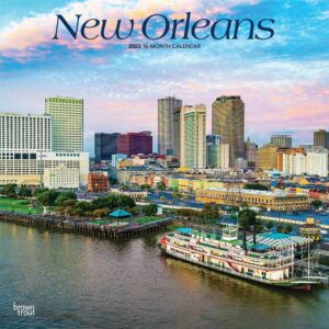 New Orleans | 2023 12 x 24 Inch Monthly Square Wall Calendar | BrownTrout | USA United States of America Louisiana Southeast City