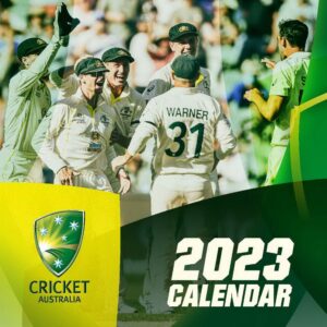 Cricket Australia | 2023 12 x 24 Inch Monthly Square Wall Calendar | BrownTrout | Sport Wicket CA ACB