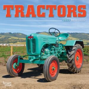 Tractors | 2023 7 x 14 Inch Monthly Mini Wall Calendar | BrownTrout | Farm Rural Country Machinery