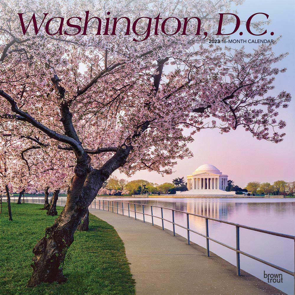 Washington D.C. | 2023 12 x 24 Inch Monthly Square Wall Calendar | BrownTrout | USA United States of America Capital Northeast City