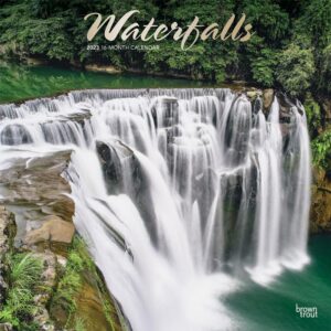 Waterfalls | 2023 12 x 24 Inch Monthly Square Wall Calendar | Foil Stamped Cover | BrownTrout | Nature Rivers Lakes