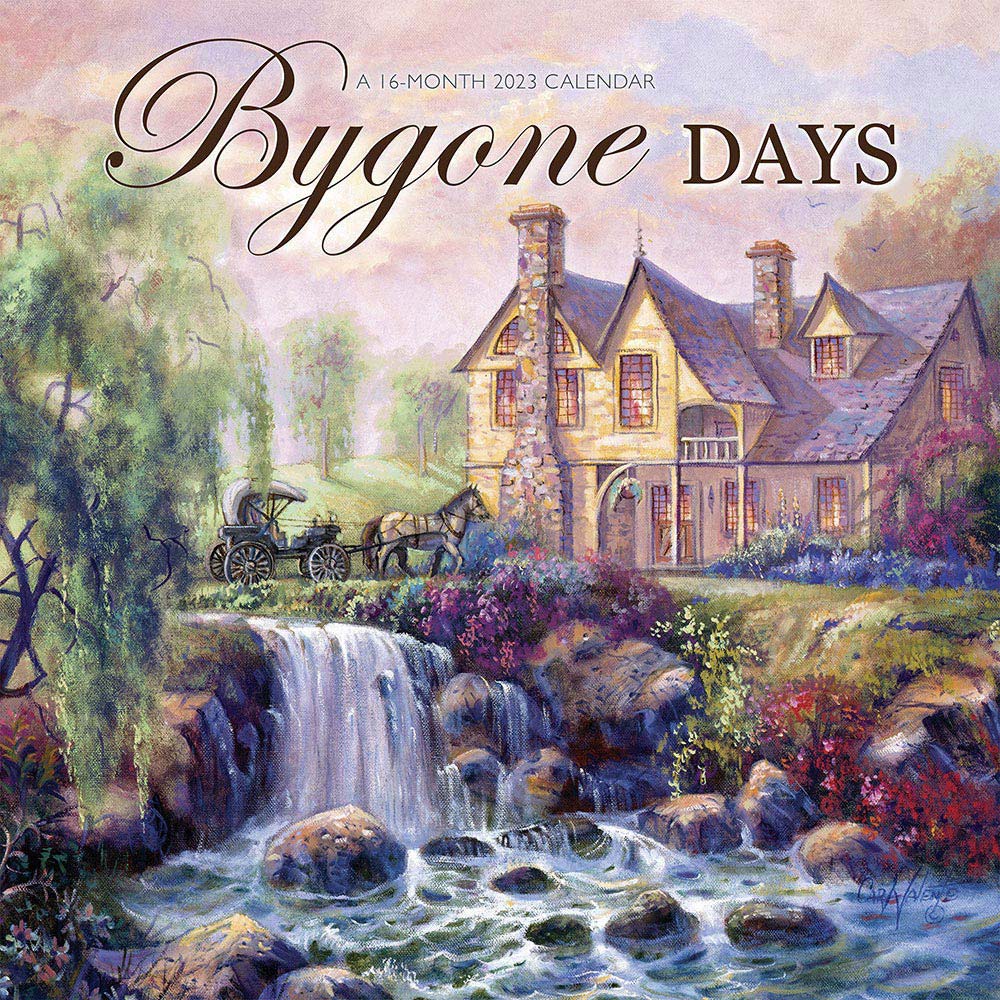 Bygone Days | 2023 12 x 24 Inch Monthly Square Wall Calendar | Featuring the Artwork of Carl Valente | Hopper Studios | Rural Country Art