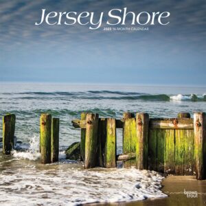 Jersey Shore | 2023 12 x 24 Inch Monthly Square Wall Calendar | BrownTrout | United States of America Regional Travel