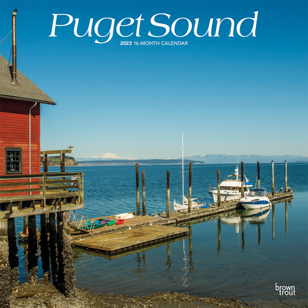 Puget Sound | 2023 12 x 24 Inch Monthly Square Wall Calendar | BrownTrout | Scenic Photography Travel Nature
