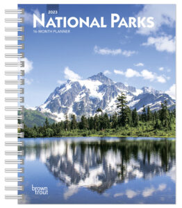 National Parks | 2023 6 x 7.75 Inch Spiral-Bound Wire-O Weekly Engagement Planner Calendar | New Full-Color Image Every Week | BrownTrout | Scenic Yosemite Yellowstone