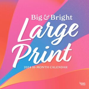 Big & Bright Large Print | 2024 12 x 24 Inch Monthly Square Wall Calendar | Matte Paper | BrownTrout | Easy to See Large Font