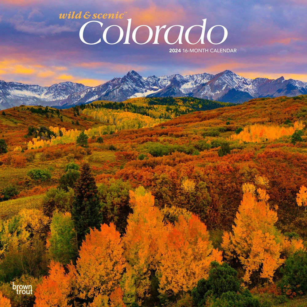 Colorado Wild & Scenic | 2024 12 x 24 Inch Monthly Square Wall Calendar | BrownTrout | USA United States of America Rocky Mountain State Nature