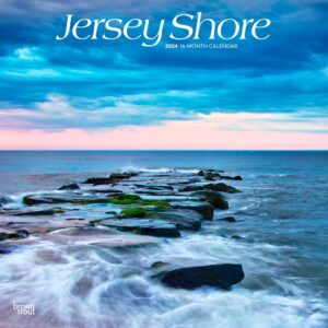 Jersey Shore | 2024 12 x 24 Inch Monthly Square Wall Calendar | BrownTrout | United States of America Regional Travel