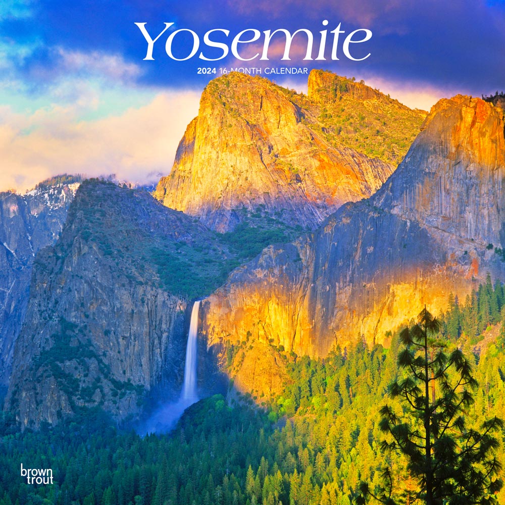 Yosemite | 2024 12 x 24 Inch Monthly Square Wall Calendar | BrownTrout | USA United States of America National Park West Scenic Nature