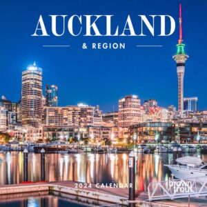 Auckland & Region | 2024 12 x 24 Inch Monthly Square Wall Calendar | BrownTrout | Travel Scenic Australia