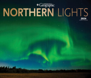 Canadian Geographic Northern Lights | 2024 14 x 24 Inch Monthly Deluxe Wall Calendar | Foil Stamped Cover | Wyman Publishing | Travel Scenic Outdoor