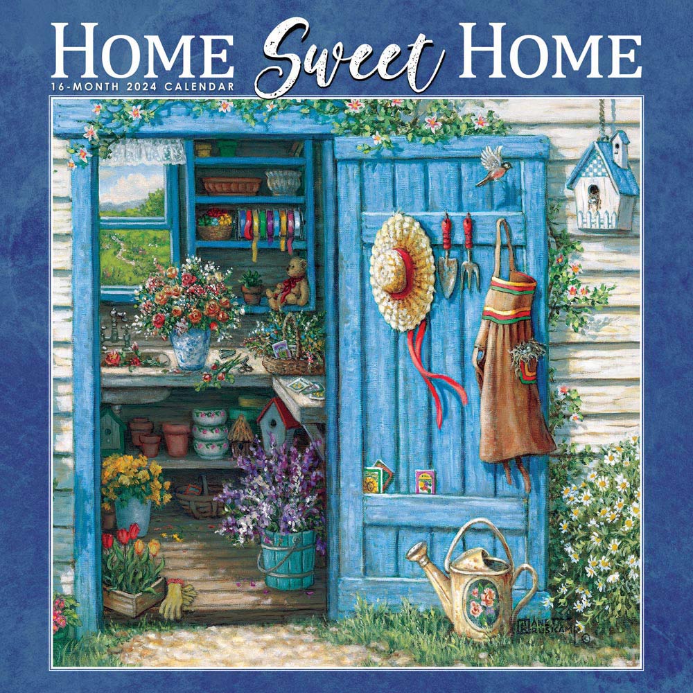 Home Sweet Home | 2024 12 x 24 Inch Monthly Square Wall Calendar | Hopper Studios | Architecture Design
