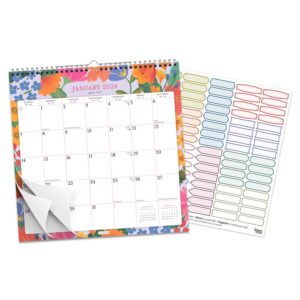 Bonnie Marcus | 2024 12 x 12 Inch Monthly Square Wire-O Calendar | Sticker Sheet | BrownTrout | Fashion Designer Stationery